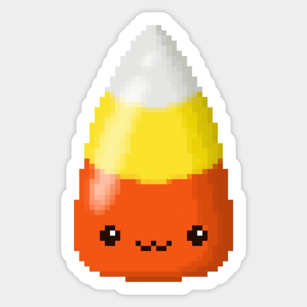 Pixel Candy Corn Sticker by Eiskafe